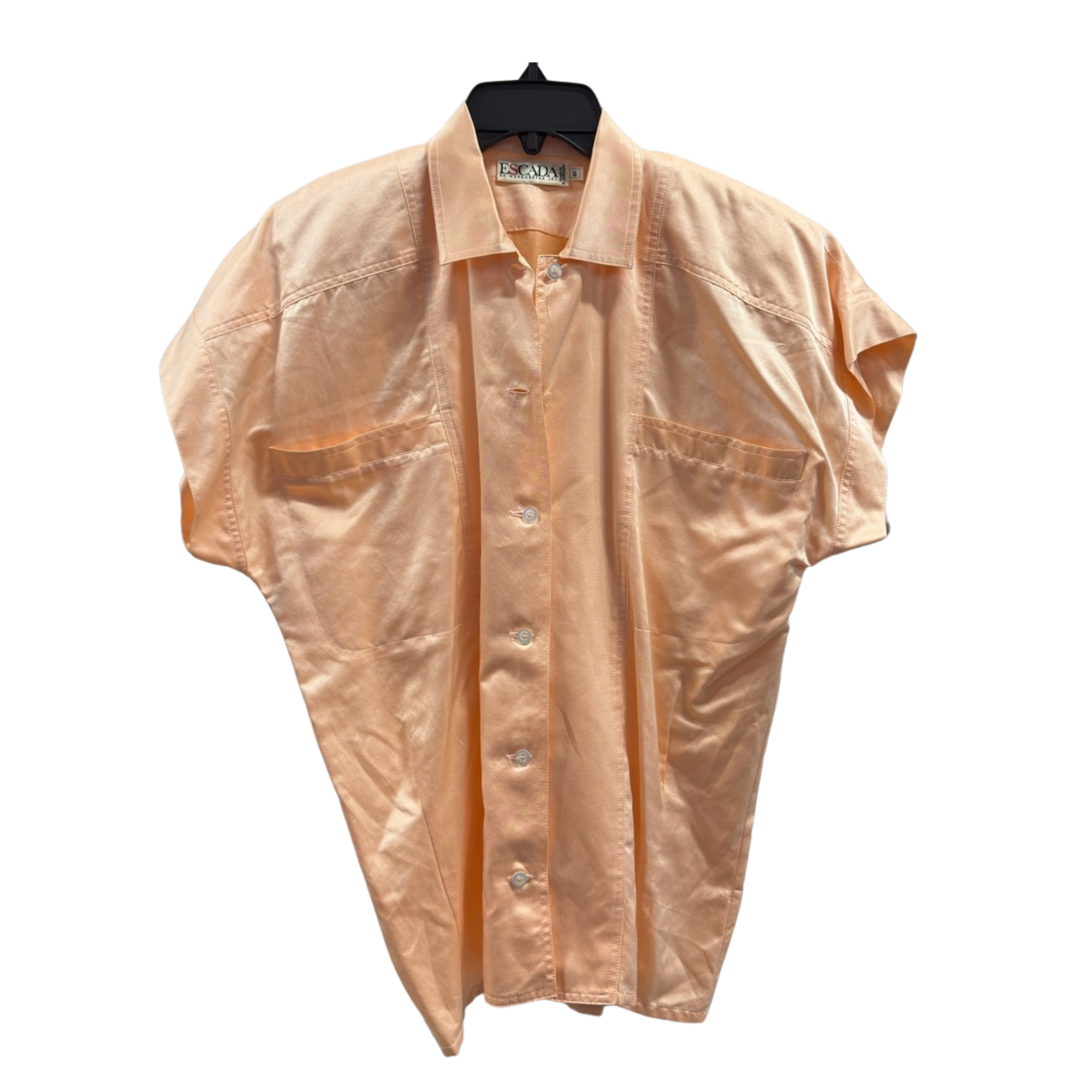ESCADA by Margaretha Ley Peach Silk Blouse – Size 38
