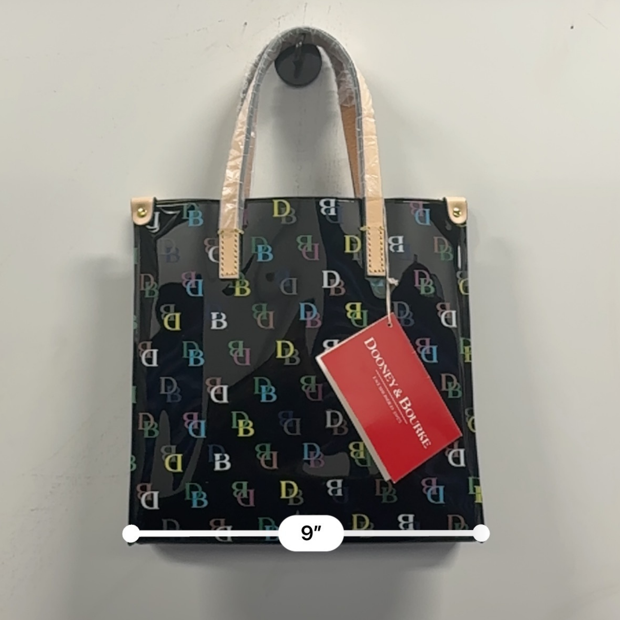Dooney & Bourke Black Multicolor Logo Tote Bag – New