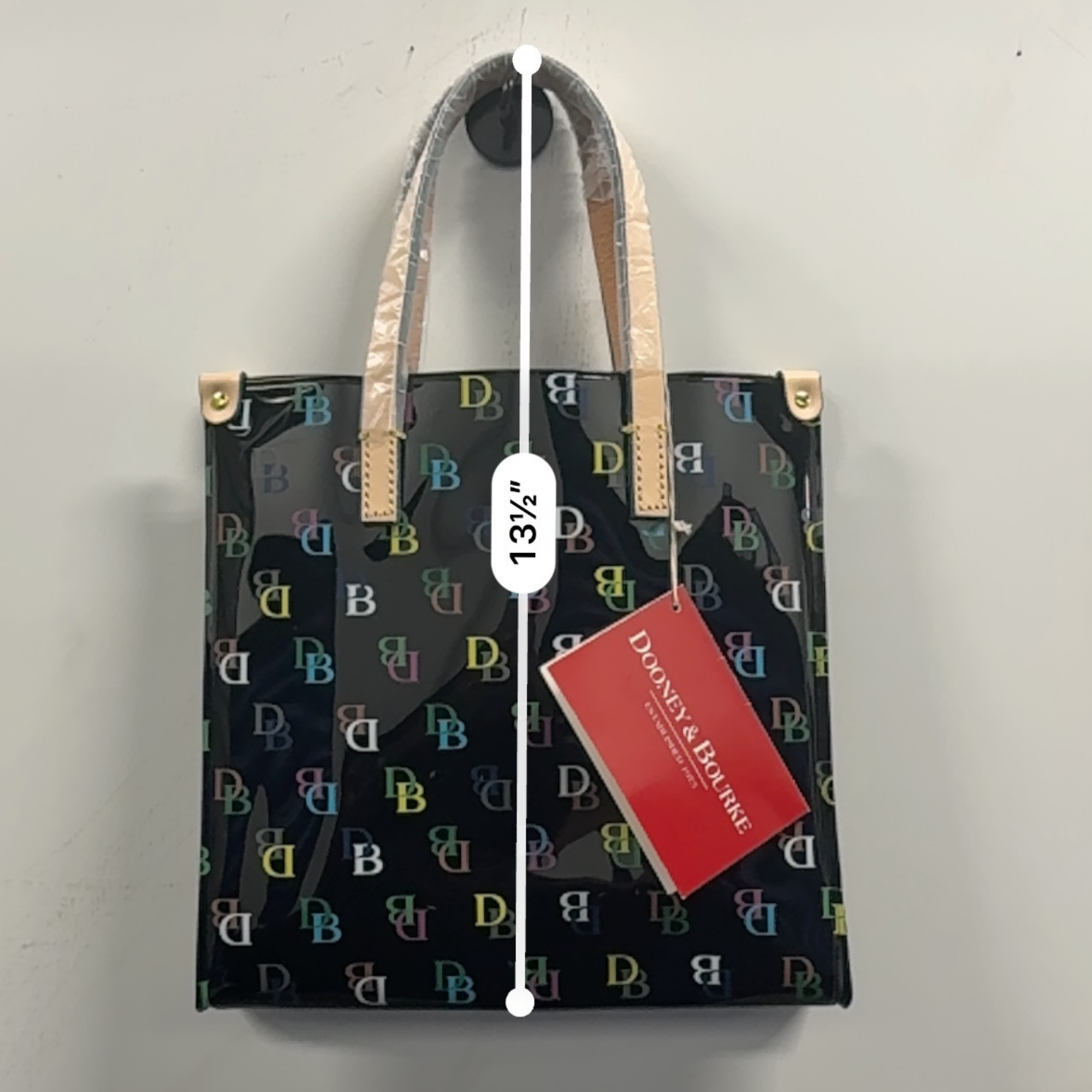 Dooney & Bourke Black Multicolor Logo Tote Bag – New