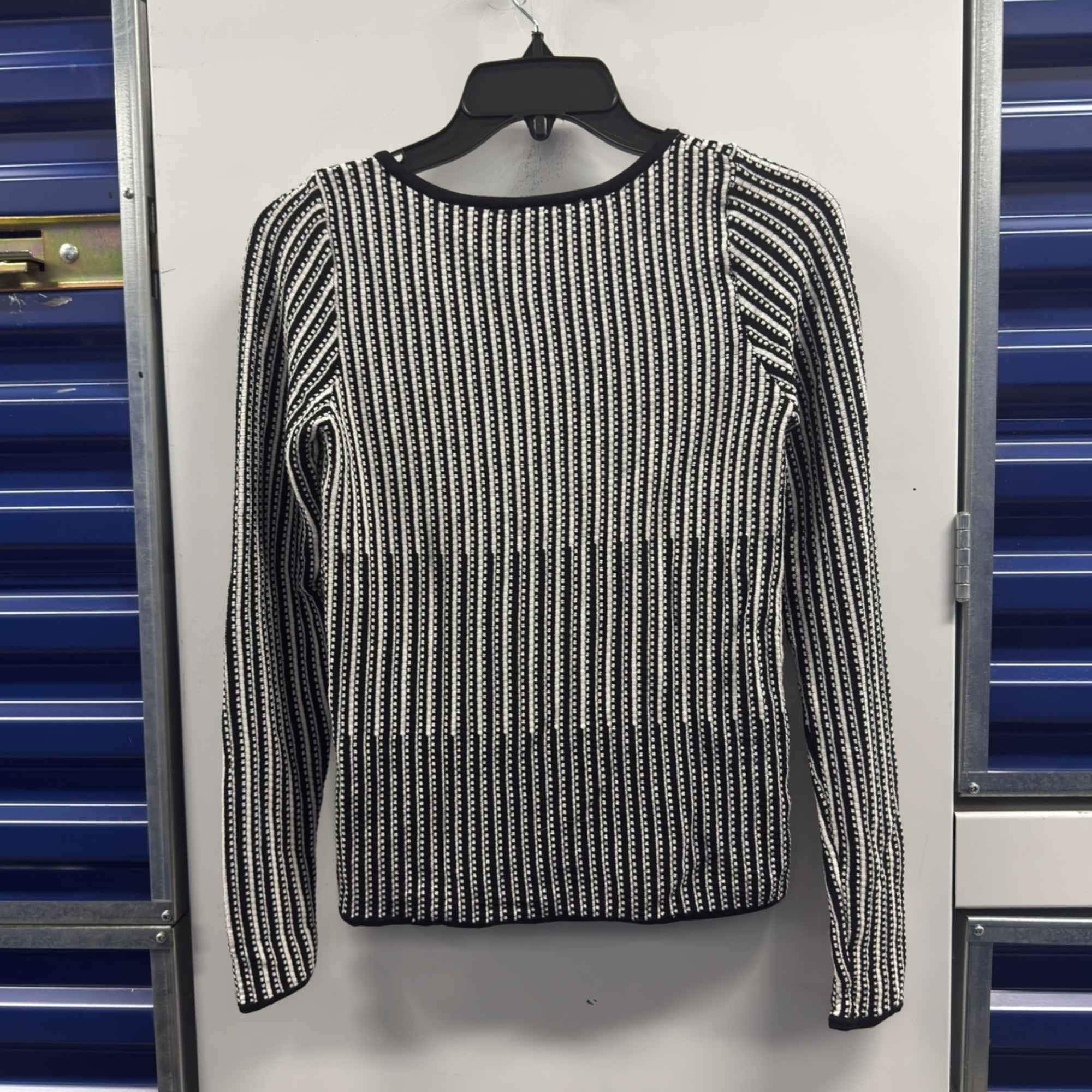 Ann Taylor Black & White Textured Stripe Sweater – XS