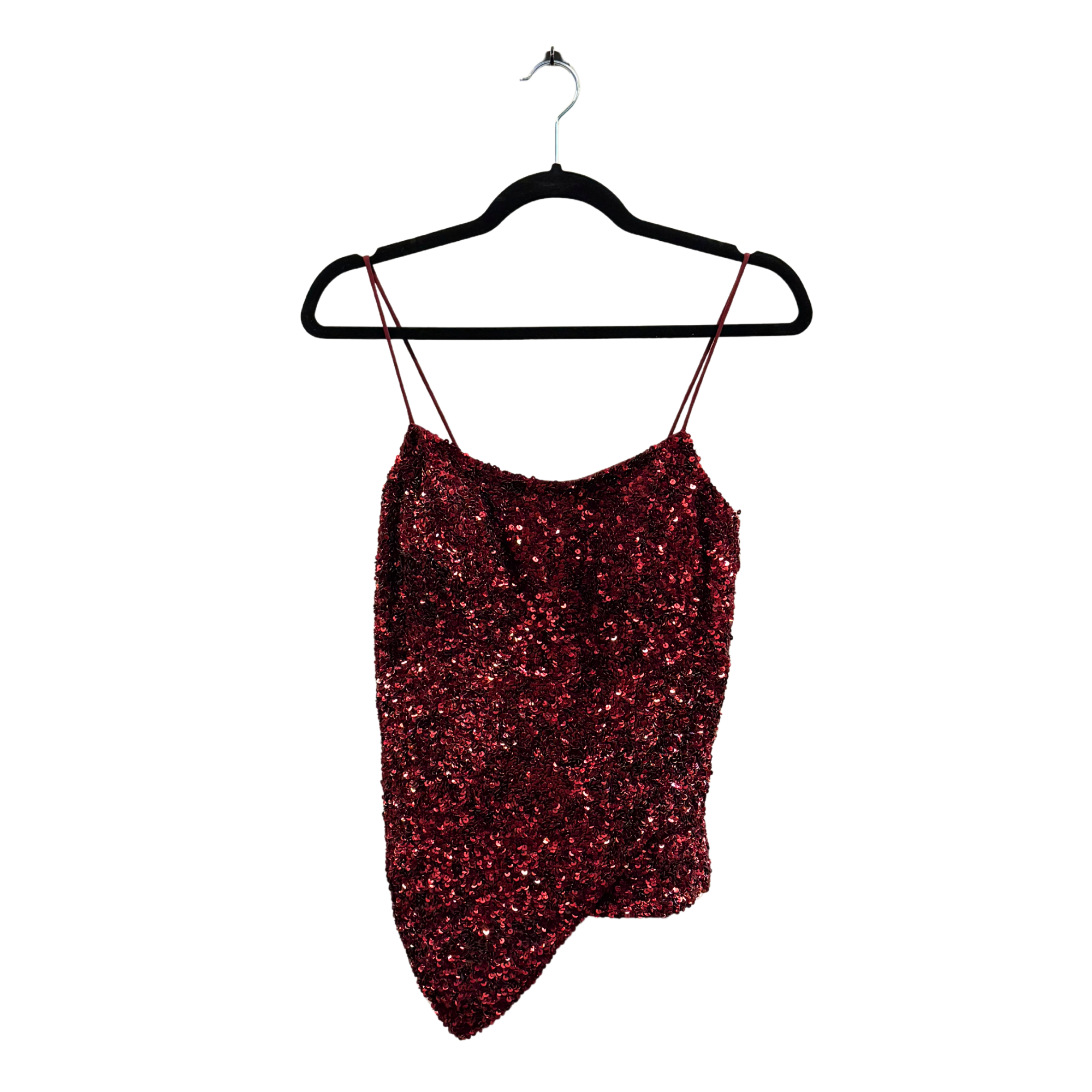 Cache Red Sequin Cami Top – Size M