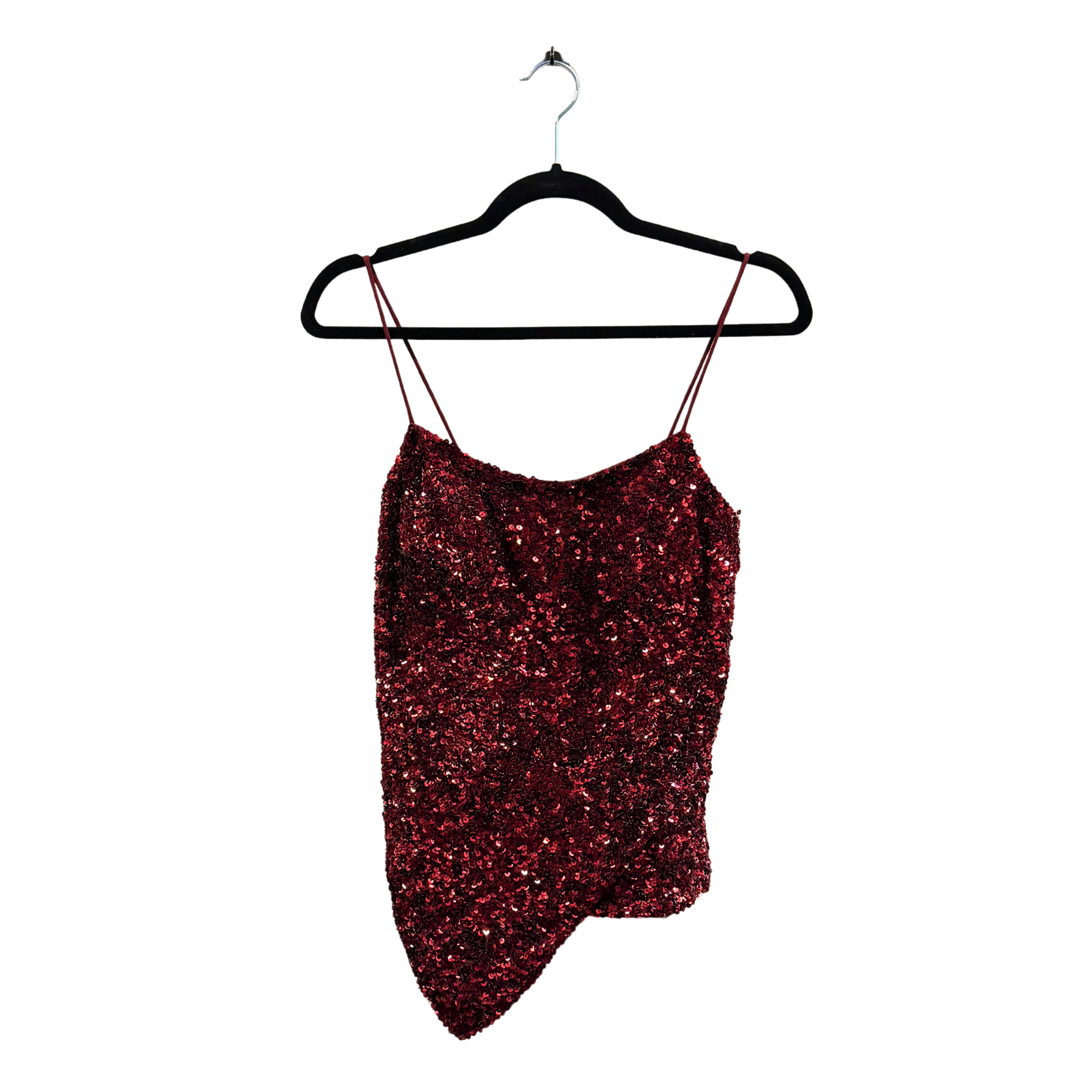 Cache Red Sequin Cami Top – Size M