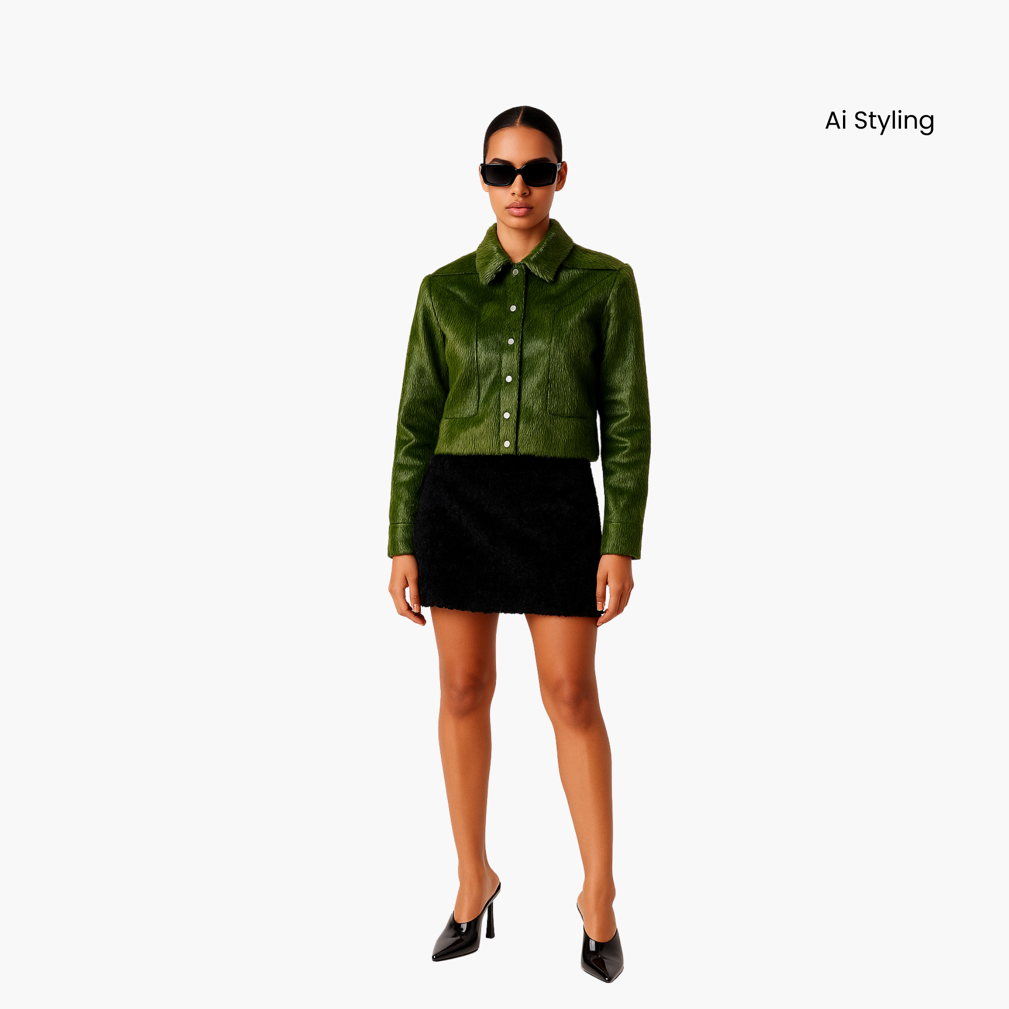 Cooperative Black Faux Fur Mini Skirt - 6