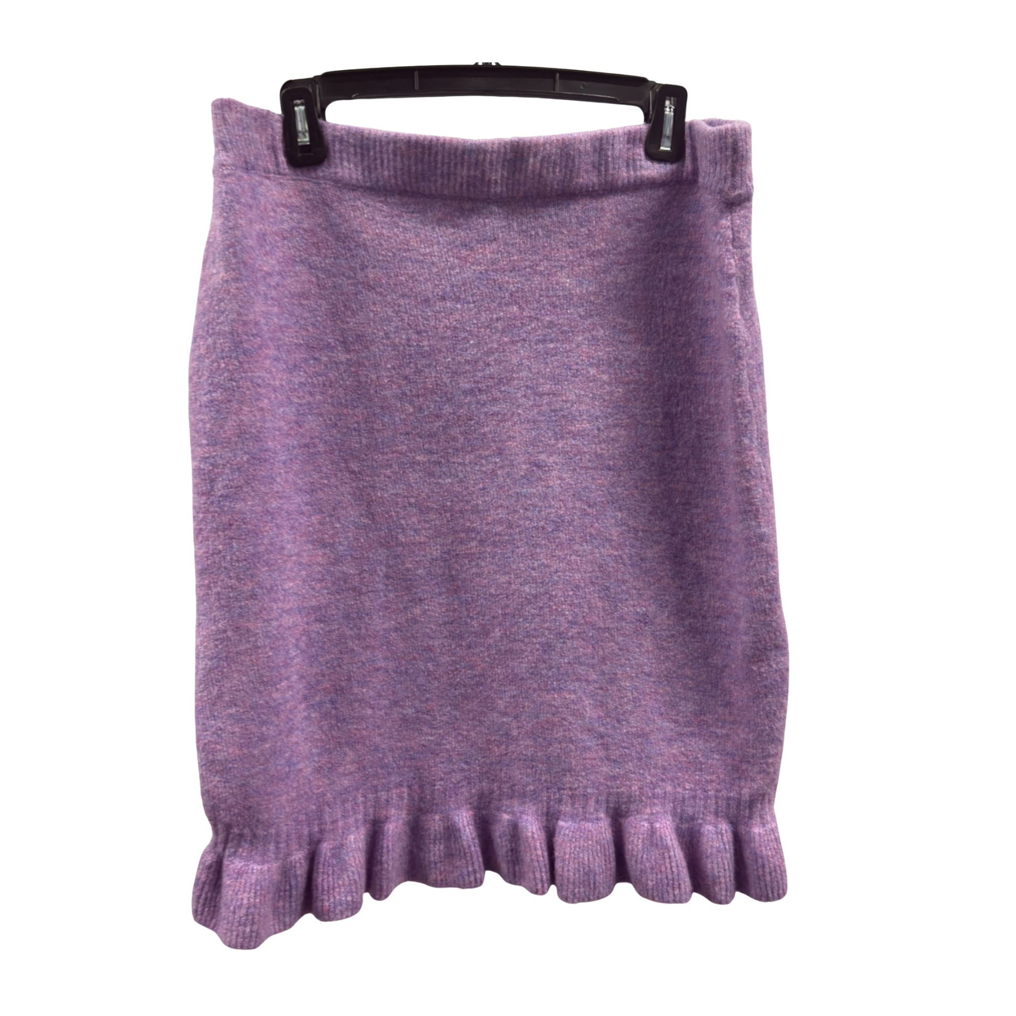BCBG Max Azria Lavender Knit Ruffle Hem Skirt – XL