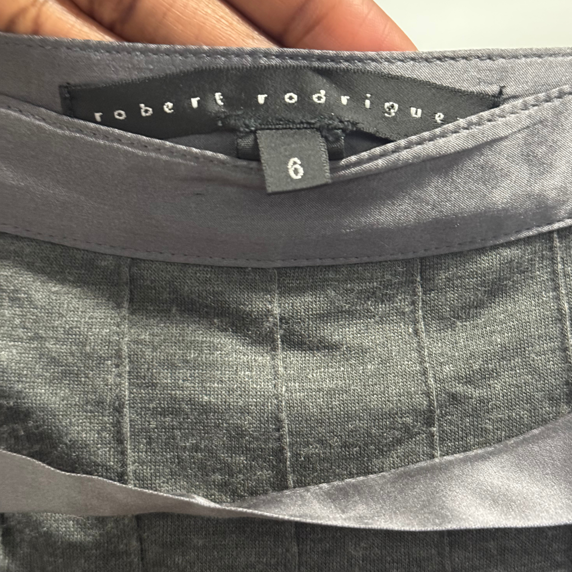 Robert Rodriguez Pleated Grey Skirt - 6