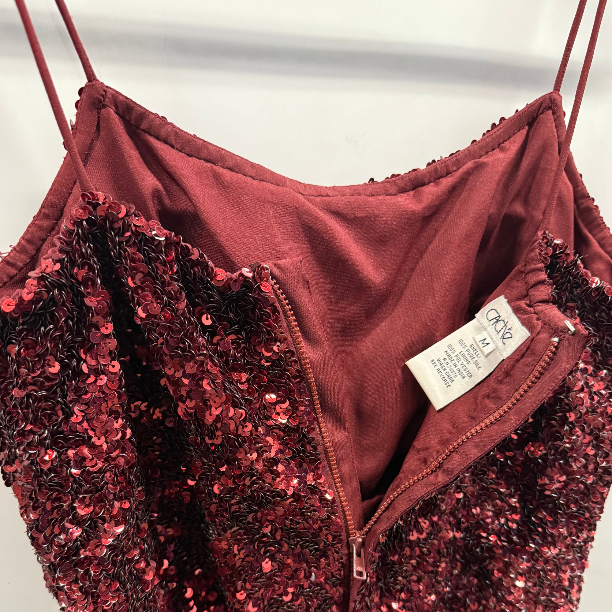 Cache Red Sequin Cami Top – Size M