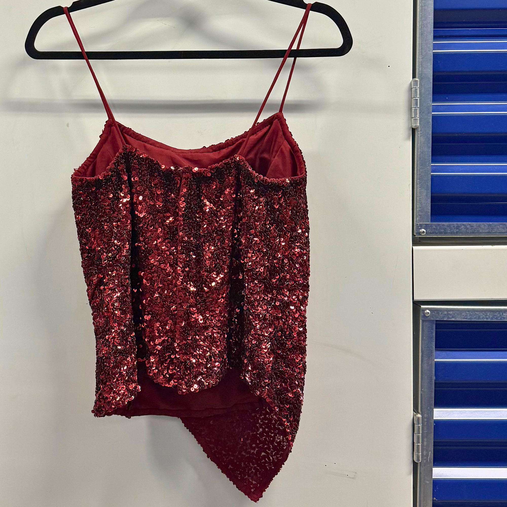 Cache Red Sequin Cami Top – Size M