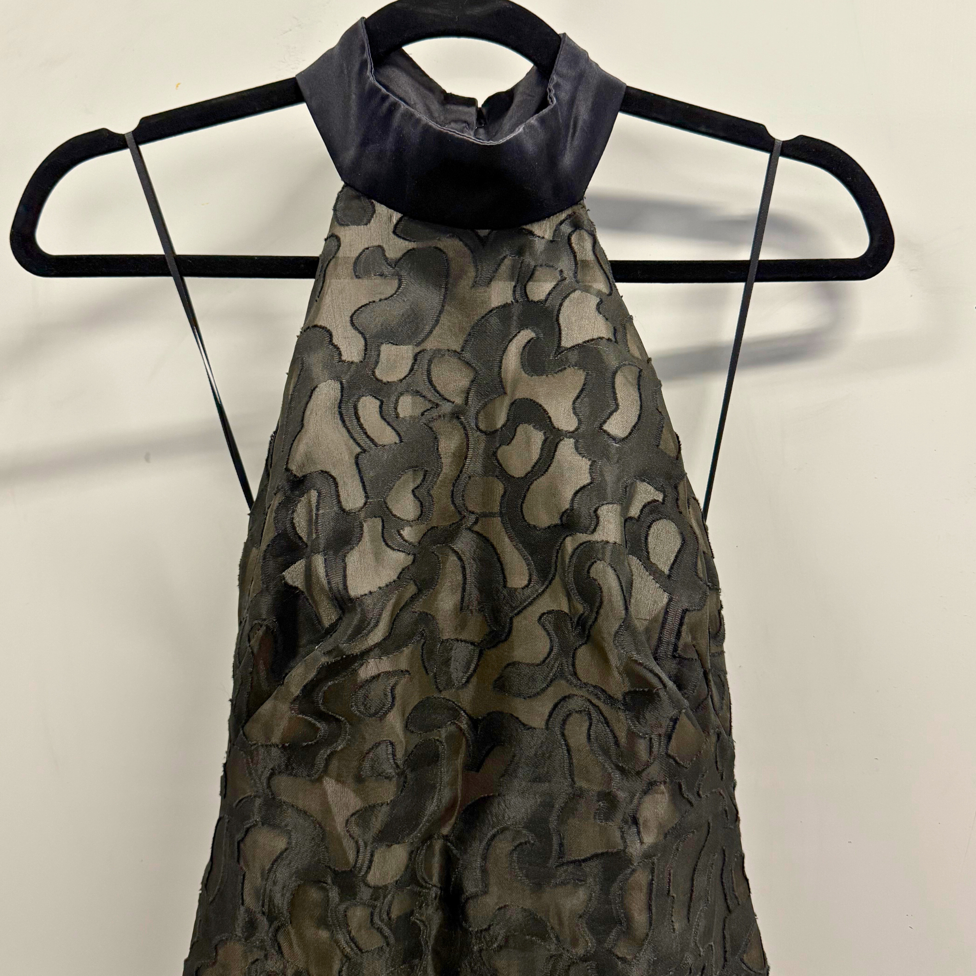 Backless Black Couture Gown Floor Sash - 2/4