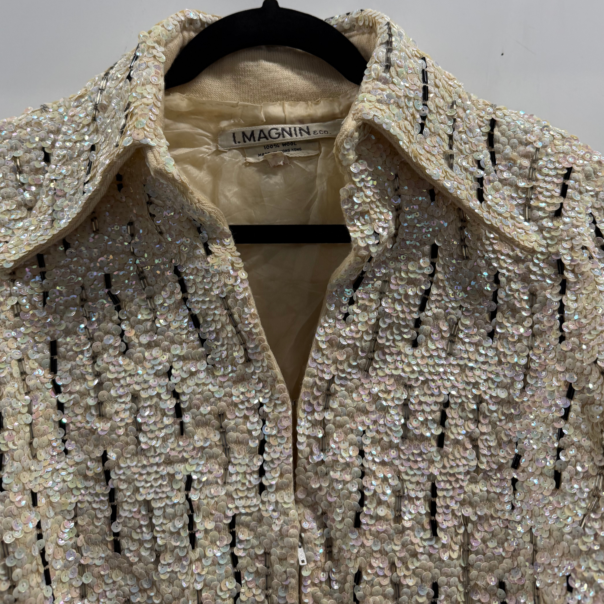 I. Magnin & Co. Sequin Disco Shirt - M